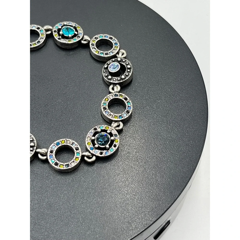 Patricia Locke Rare Archival Concentric Omni Crystal Rainbow Bracelet USA